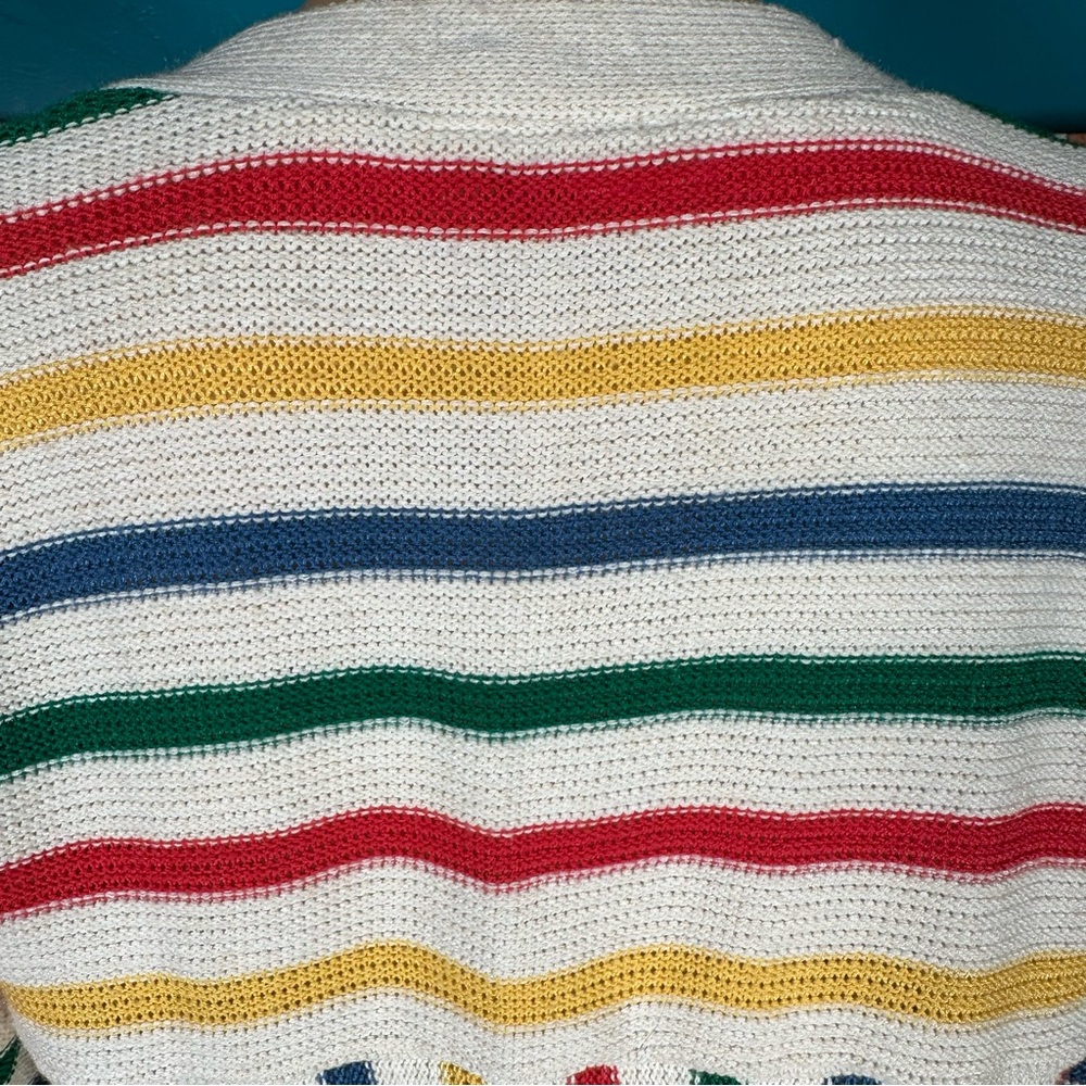 Vintage 70’s Tomboy of California Cardigan Sweater Rainbow Open Style - Picture 7 of 10
